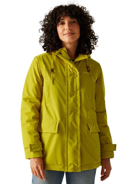 Green Orla Kiely Plain Mid Length Waterproof Jacket