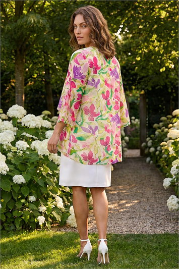 Petite Floral Print Dress & Shrug 14868038