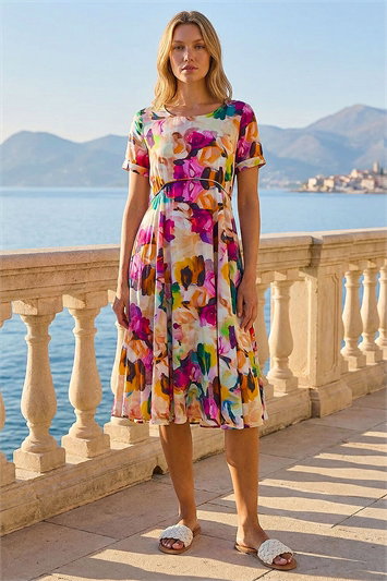 Floral Print Smock Dress 14727576