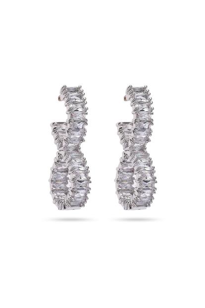 Metallic Lustrous Bow Stud Earrings