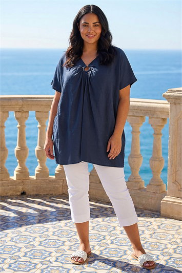 Curve Ring Front Oversized Top 20243160