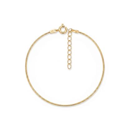 Metallic Italian Fine Chain Sterling Silver Bracelet