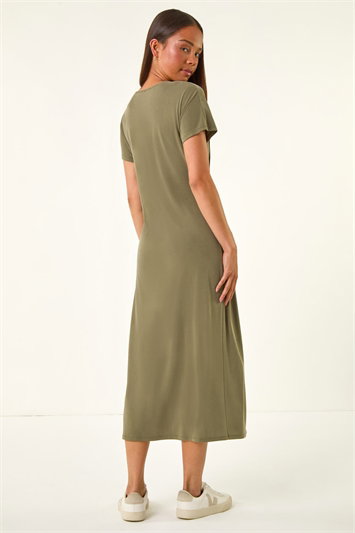 Petite Twist Front Midi Dress 14806340