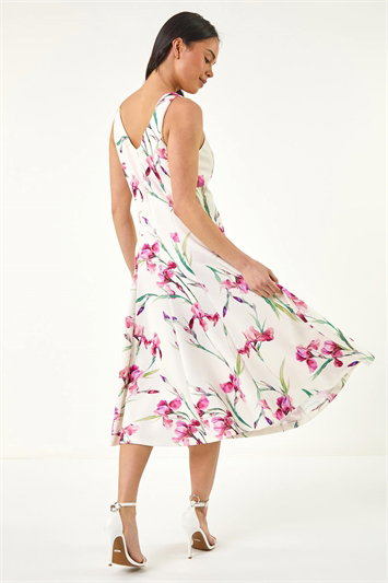 Petite Floral Premium Stretch Midi Dress 14926538