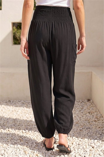 Petite Shirred Waist Trousers 18121708