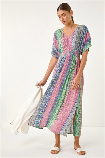 Boho Stripe Maxi Dress 14698272