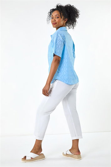 Petite Jacquard One Pocket Shirt 10145309