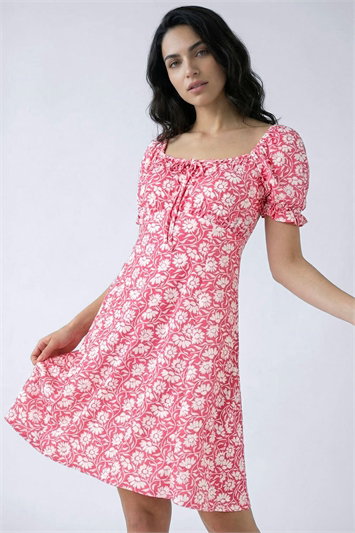 Dusk Floral Tie Front Dress 14870946