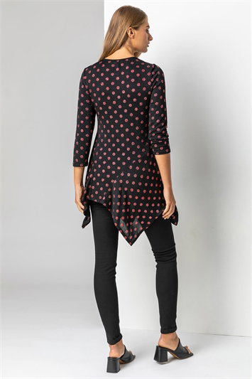 Shimmer Spot Hanky Hem Tunic Top 19130178