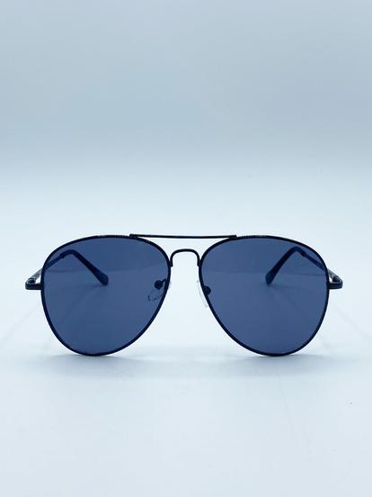 Black Black Aviator With Black Lenses