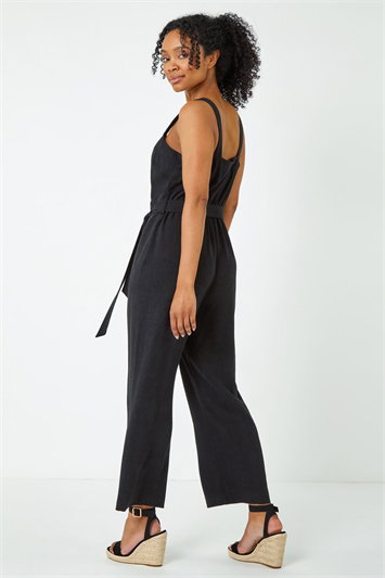 Petite Sleeveless Linen Blend Jumpsuit 14371408