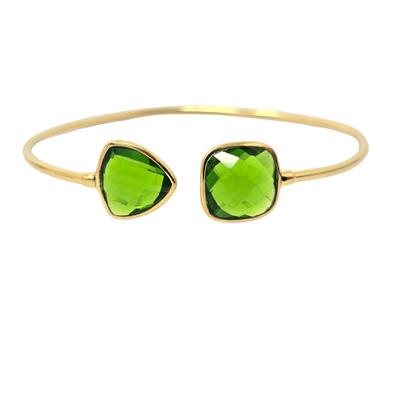 Metallic 18Ct Gold Vermeil Peridot Glow August Birthstone Bracelet
