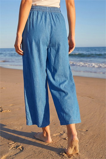 Petite Washed Denim Look Trouser 18101029