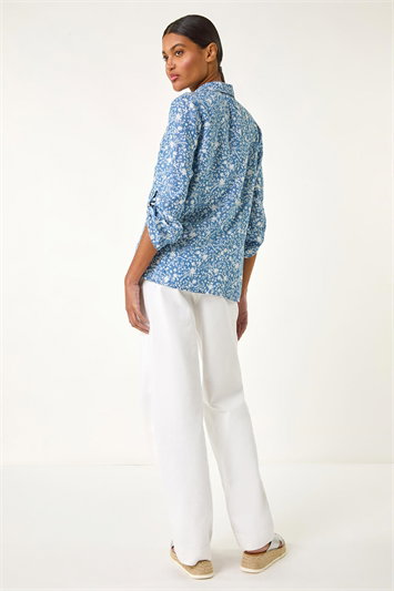 Floral Print Button Through Shirt 10138243