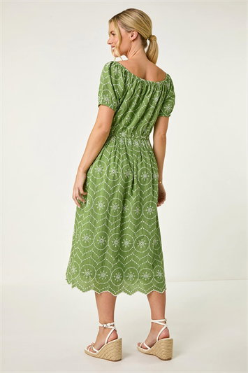 Petite Contrast Embroidery Dress 14668340