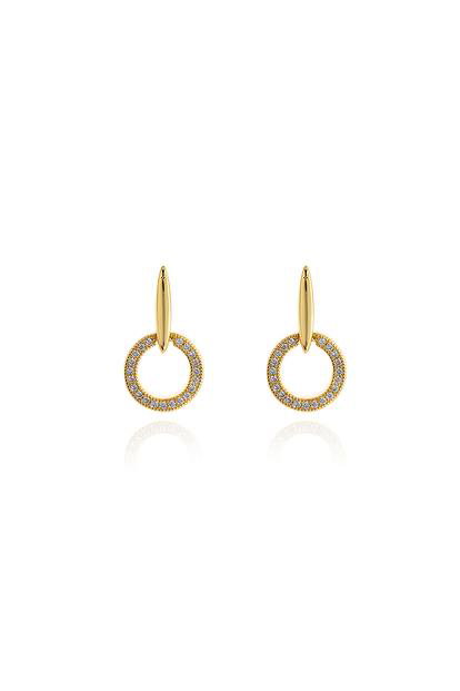 Metallic Cachet London Lara Drop Gold Earrings