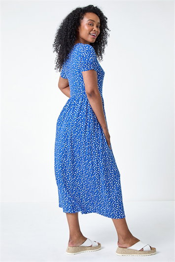 Petite Spot Print Stretch Midi Dress 14627880