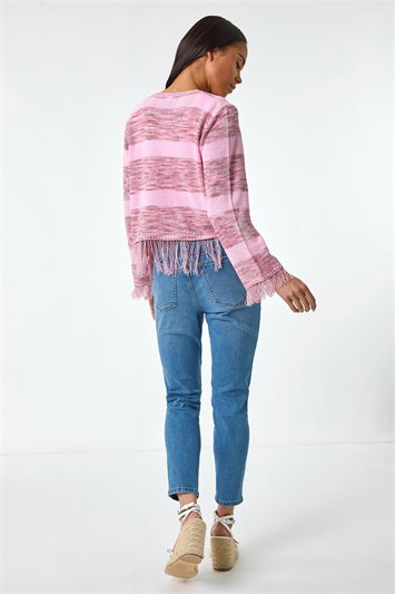 Petite Tassel Stripe Cardigan 16199472