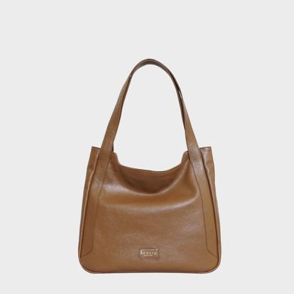 Black 'Harriet' Pebble Grain Real Leather Slouchy Hobo Bag