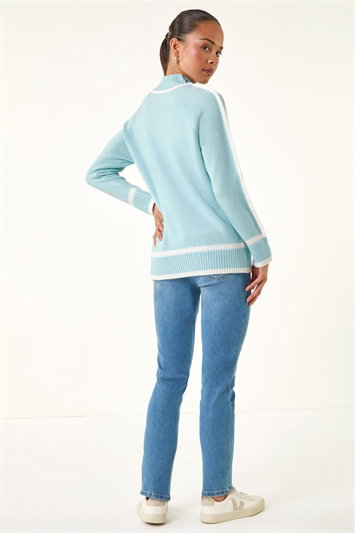 Petite Contrast Ribbed Knit Jumper 16303309