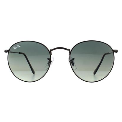 Black Round Black Grey Gradient Sunglasses
