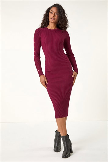Dusk Stud Detail Knit Bodycon Dress 14598295