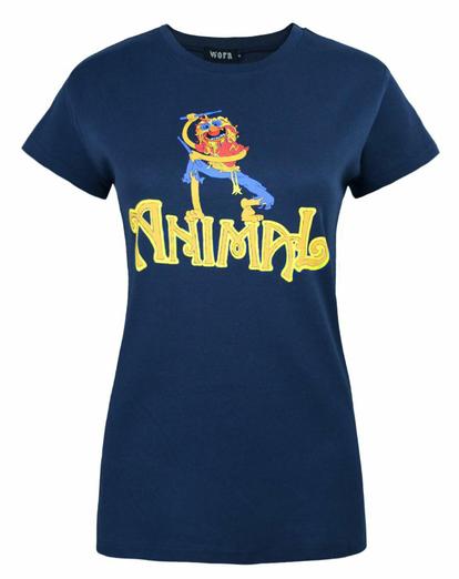 Blue The Muppets Animal Drummer By Worn T-Shirt