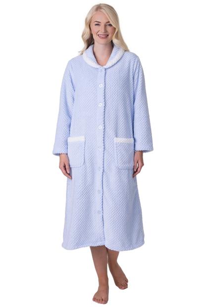 Pink Supersoft Button Front Housecoat