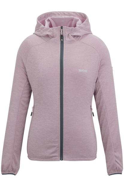 Purple Ferna Stretch Hooded Fleece Jacket