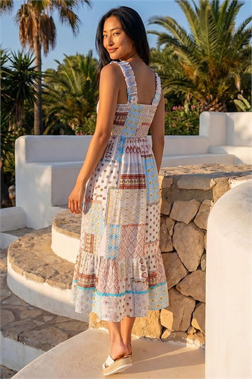 Petite Ric Rac Strappy Midi Dress 14879438
