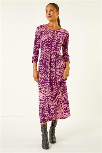 Petite Abstract Animal Pocket Dress 14826976