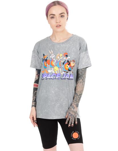 Grey Space Jam Short Sleeve Cycling Short Pyjama