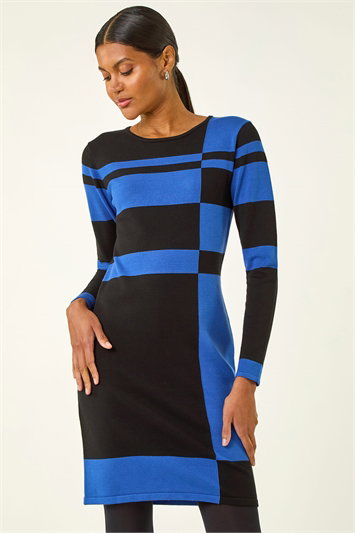 Colour Block Knitted Dress 14576580