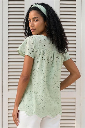 Broderie Short Sleeve Top 20195034