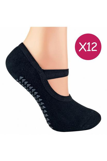 Purple 12 Pairs Ladies Non Slip Breathable Yoga Socks