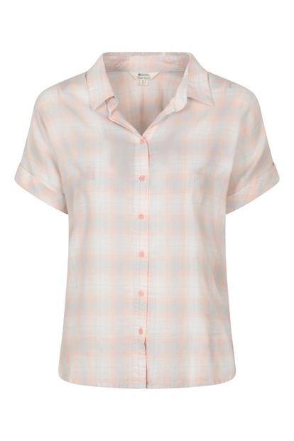 Pink Palm Checked Relaxed Fit Shirt