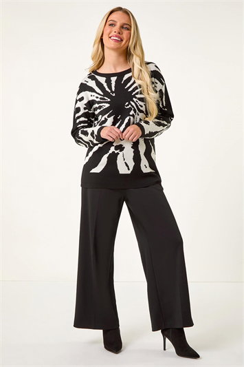 Petite Abstract Print Knit Jumper 16127708