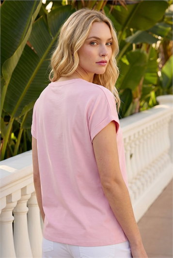 Cut Out Hem Stretch Top 19437572