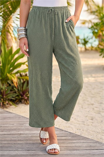 Petite Spot Print Stretch Culottes 18065140
