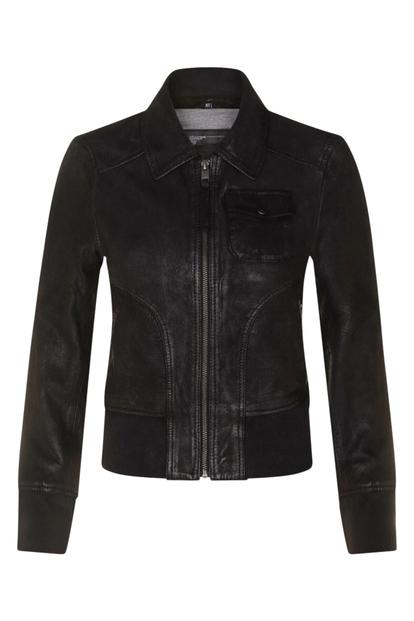 Black Womens Varsity Bomber Jacket-Modbury