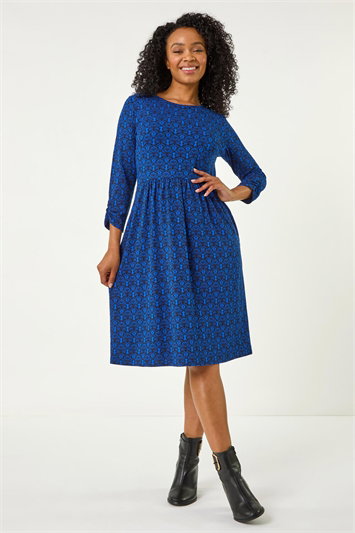 Petite Paisley Print Pocket Dress 14702180