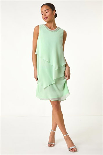 Petite Trim Layer Shift Dress 14681856