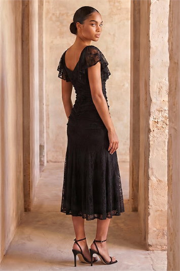 Petite Lace Tiered Dress 14876908