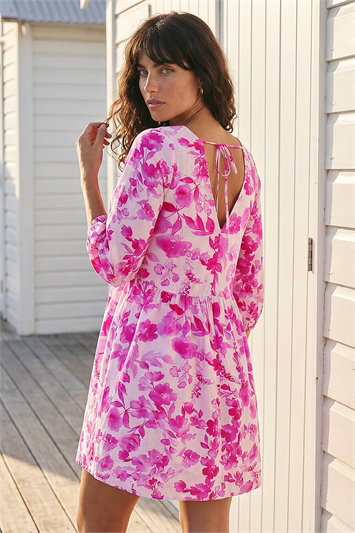 Floral Print Smock Dress 14751172