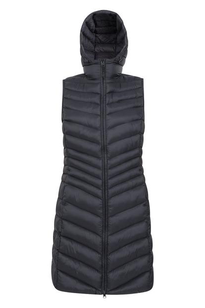 Black Florence Padded Long Gilet