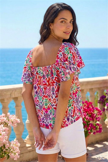 Dusk Zig Zag Ruffle Top 20211158