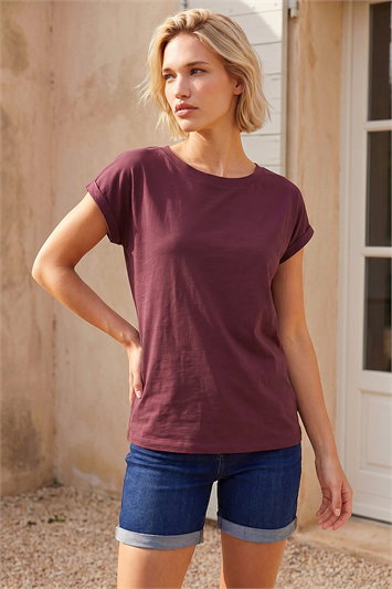 Red Plain Cotton Jersey T-Shirt