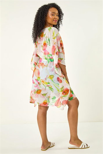 Petite Abstract Print Tie Cover Up 20218594
