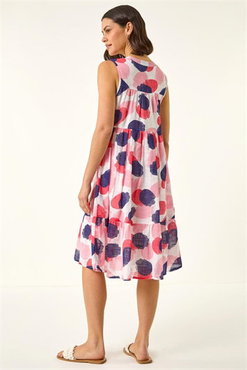 Spot Trim Smock Dress 14833672