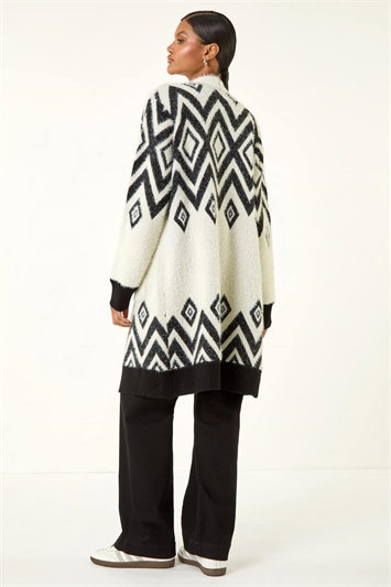 Argyle Longline Knit Cardigan 16206408